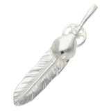 GORO'S HEART WHEEL FEATHER SMALL NECKLACE TOP PENDANT