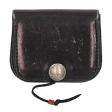 GORO'S SILVER CONCHO SADDLE LEATHER RECTANGULAR COIN PURSE CASE