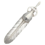 GORO'S HEART WHEEL FEATHER LARGE NECKLACE TOP PENDANT