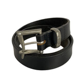 [32] Needles Leather Metal Buckle Belt Black