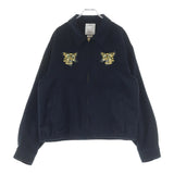 [3] VISVIM NORAD BRUSHED SILK JACKET (TIGER EMBROIDERY) BLACK