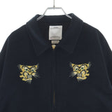[3] VISVIM NORAD BRUSHED SILK JACKET (TIGER EMBROIDERY) BLACK