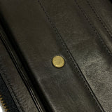VISVIM SUEDE LONG ZIP WALLET BLACK