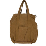 Kapital Duffle Zip Compartent Canvas Tote Bag Brown