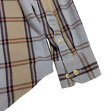 [1] VISVIM BLACK ELK CHECK FLANNEL SHIRT L/S LIGHT BLUE BEIGE