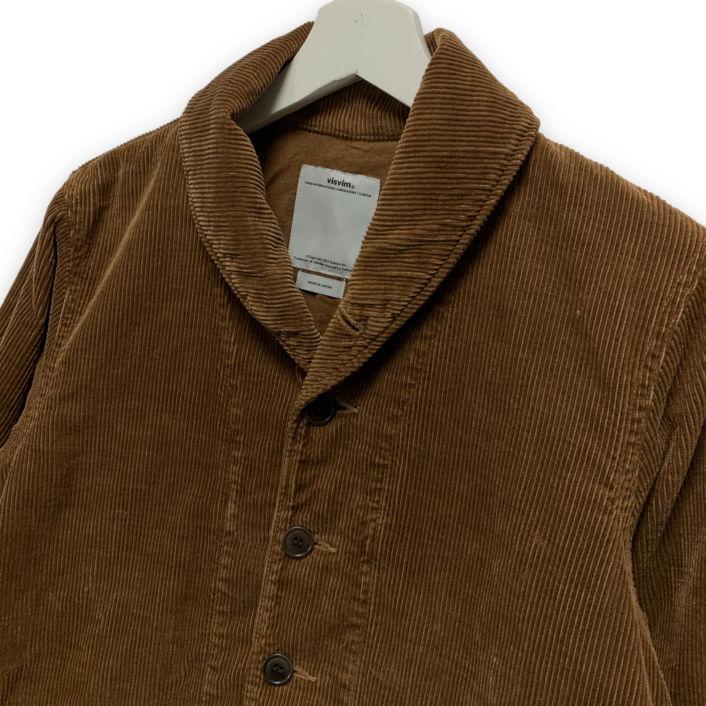 visvim Corduroy jacket カバーオール 後染め スミクロ S] Visvim 16AW Kobuk Corduroy Shawl Collar Jacket Coat Brown
