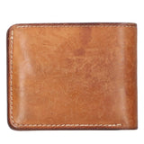 GORO'S BI-FOLD SADDLE LEATHER WALLET WITH SILVER CONCHO