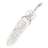 GORO'S HEART WHEEL FEATHER SMALL NECKLACE TOP PENDANT