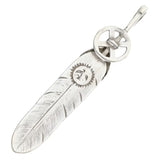 GORO'S HEART WHEEL FEATHER LARGE NECKLACE TOP PENDANT