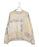 [1] KAPITAL BANDANA BIVOUAC BIG CREWNECK IVORY