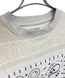 [1] KAPITAL BANDANA BIVOUAC BIG CREWNECK IVORY