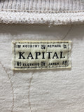 [1] KAPITAL BANDANA BIVOUAC BIG CREWNECK IVORY