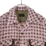[3]  KAPITAL FANCY TWEED BOARD SHIRT JACKET L/S PINK WOOL