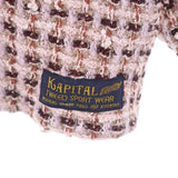 [3]  KAPITAL FANCY TWEED BOARD SHIRT JACKET L/S PINK WOOL