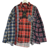 [L] DS! Needles Rebuild 7 Cut Oversized Flannel Shirt