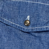 [M] Kapital Chambray Sashiko Stitch Concho Button S/S Shirt Indigo