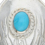 GORO'S TURQUOISE ROPE SPOON PENDANT