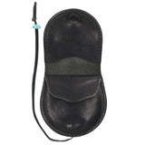 GORO'S SILVER CONCHO SADDLE LEATHER ROUND COIN PURSE CASE