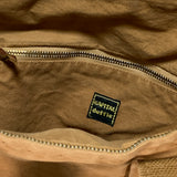 Kapital Duffle Zip Compartent Canvas Tote Bag Brown