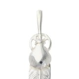 GORO'S HEART WHEEL FEATHER SMALL NECKLACE TOP PENDANT