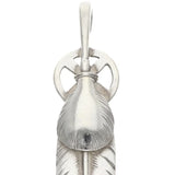 GORO'S HEART WHEEL FEATHER LARGE NECKLACE TOP PENDANT