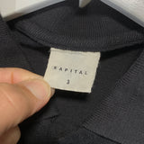 [L] Kapital Mammoth Embroidered Polo Shirt Black