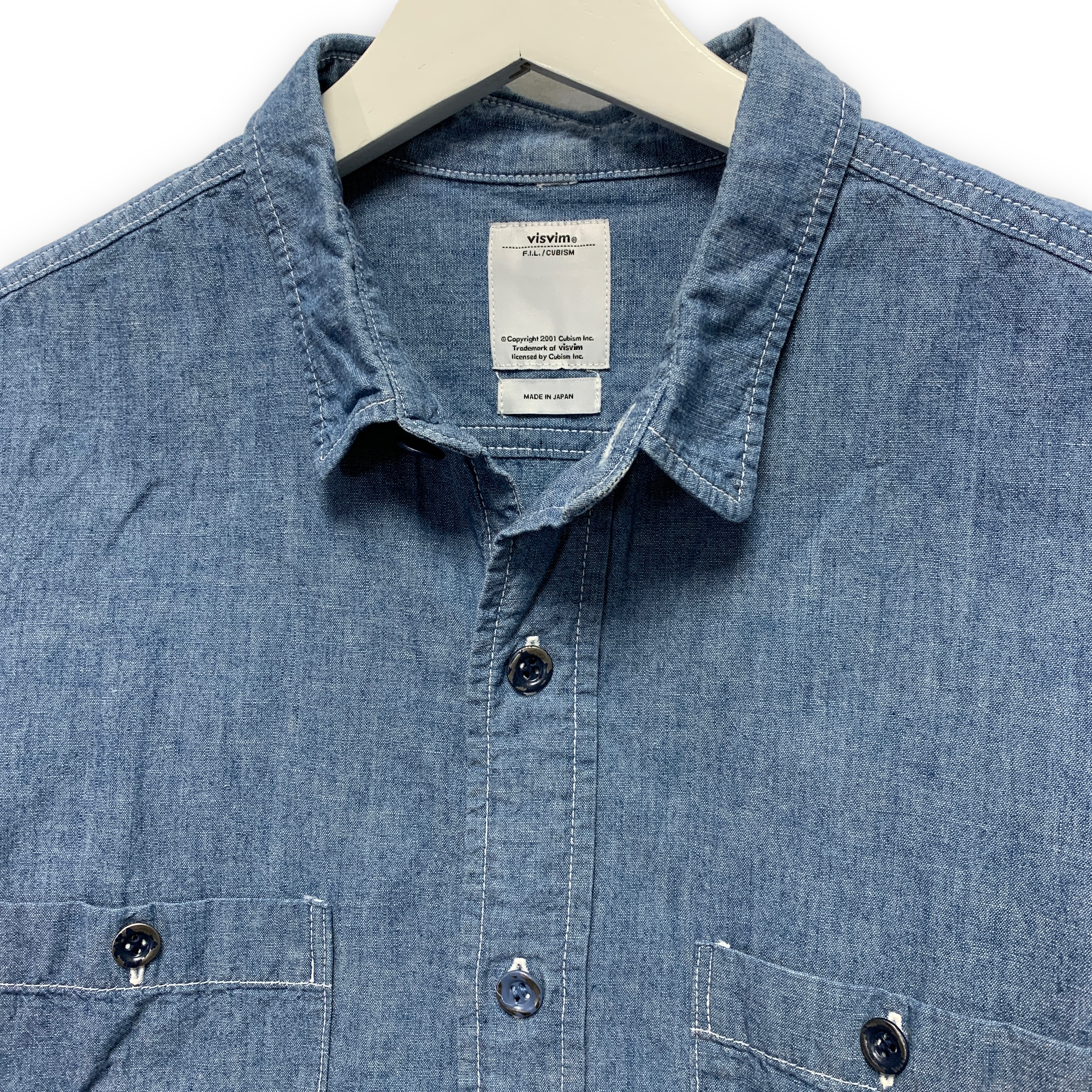 M] VISVIM 14AW Deadwood Chambray L/S Shirt Blue – StylisticsJapan.com