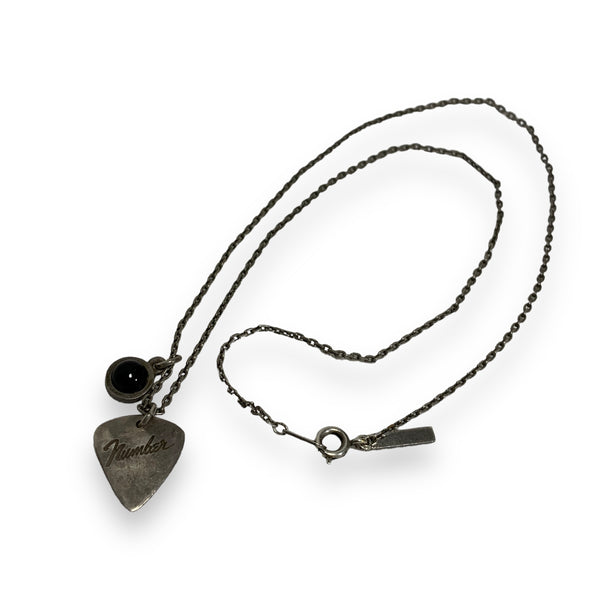 Number Nine Guitar Pick Charm Silver Necklace – StylisticsJapan.com