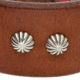 GORO'S LEATHER SEA URCHIN BRACELET / BANGLE WITH GOLD MEDAL