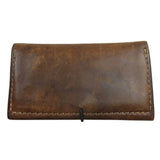 GORO'S SILVER CONCHO SADDLE LEATHER 2 FOLD WALLET