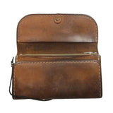 GORO'S SILVER CONCHO SADDLE LEATHER 2 FOLD WALLET