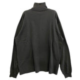 [4] AURALEE LUSTER PLAITING HI NECK L/S TEE DK GREY