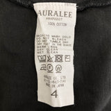 [4] AURALEE LUSTER PLAITING HI NECK L/S TEE DK GREY