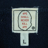 [L] A BATHING APE LINE LOGO CREWNECK PRINT SWEATSHIRT