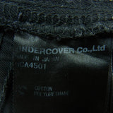 UNDERCOVER 20SS UCA4501 LIGHTNING EMBROIDERED STRETCH TWILL SKINNY GABARDINE PANTS BLACK