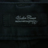 UNDERCOVER 20SS UCA4501 LIGHTNING EMBROIDERED STRETCH TWILL SKINNY GABARDINE PANTS BLACK