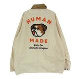 [L] HUMAN MADE EMBROIDERED COVERALL JACKET OFF-WHITE