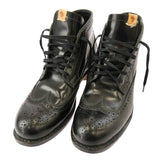 [10] VISVIM PATRICIAN MID WT-FOLK WINGTIP BOOTS BLACK