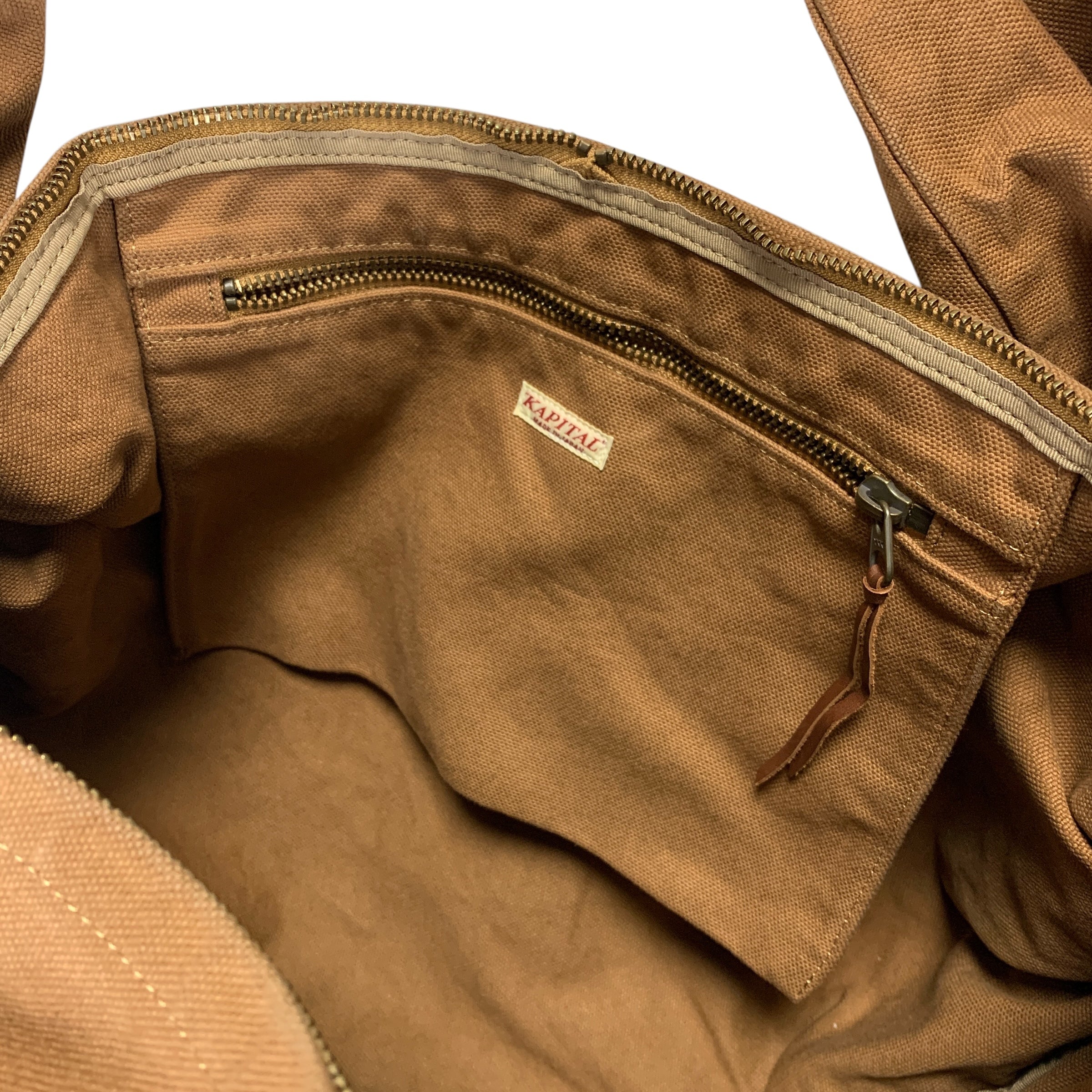 KAPITAL #6 COTTON CANVAS BIG SNUFKIN BAG BROWN – StylisticsJapan.com