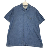 [M] Kapital Chambray Sashiko Stitch Concho Button S/S Shirt Indigo
