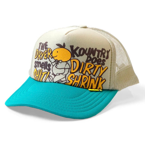DS! Kapital Kountry Dirty Shrink Trucker Mesh Cap Beige Turquoise