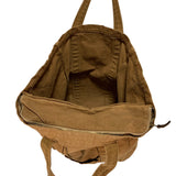 Kapital Duffle Zip Compartent Canvas Tote Bag Brown