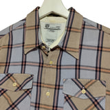 [1] VISVIM BLACK ELK CHECK FLANNEL SHIRT L/S LIGHT BLUE BEIGE
