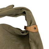KAPITAL #6 COTTON CANVAS BIG SNUFKIN BAG OLIVE