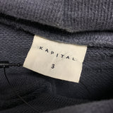 [L] Kapital Surf Pullover Hoodie Sweatshirt Navy