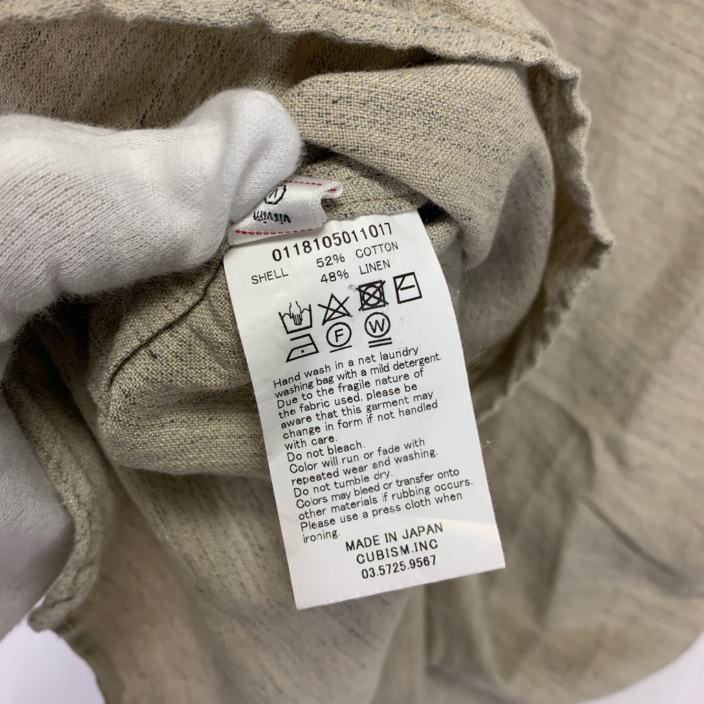 L Visvim SS Dugout Shirt S/S Cotton Linen Flannel Stencil