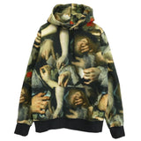 [M] SUPREME 15SS x UNDERCOVER ALLOVER PRINT SIDE-ZIP HOODED SWEATSHIRT GREEN