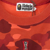 [XL] BAPE COLOR CAMO SHARK CREW SWEAT ZIP RED