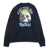 [4] UNDERCOVER UC2C4891-1 KEEP THE SUN BRAIN SKULL PRINT CREWNECK SWEATSHIRT BLACK