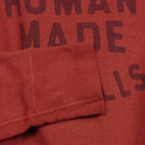 [XL] HUMAN MADE 25AW HM30CS030 TSURIAMI HOODIE FRONT LOGO PRINT PULLOVER SWEAT HOODIE BURGUNDY